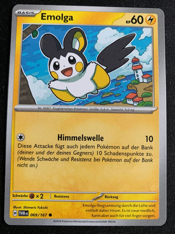 Emolga 69/167 – Maskerade im Zwielicht (Karmesin & Purpur) – Pokémon Karte Matt