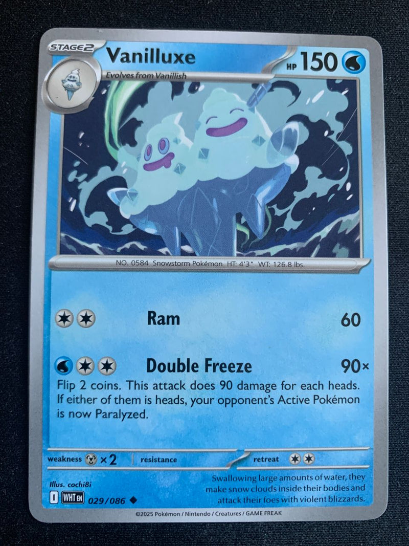 Vanilluxe (Englisch) 29/86 – Weiße Flammen (Karmesin & Purpur) – Pokémon Karte Matt