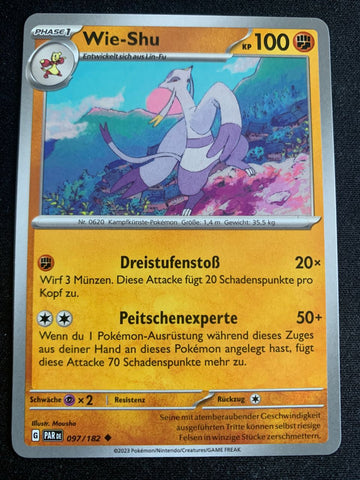 Wie-Shu 97/182 – Paradoxrift (Karmesin & Purpur) – Pokémon Karte Matt