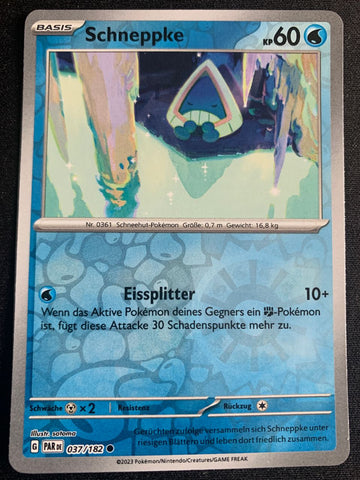 Schneppke 37/182 – Paradoxrift (Karmesin & Purpur) – Pokémon Karte Reverse Holo