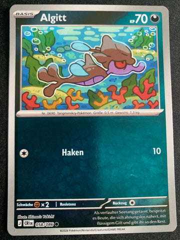 Algitt 58/86 – Wachsendes Chaos (Mega-Entwicklung) – Pokémon Karte Reverse Holo