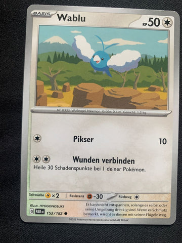 Wablu 152/182 – Paradoxrift (Karmesin & Purpur) – Pokémon Karte Matt
