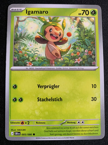 Igamaro 5/86 – Wachsendes Chaos (Mega-Entwicklung) – Pokémon Karte Matt