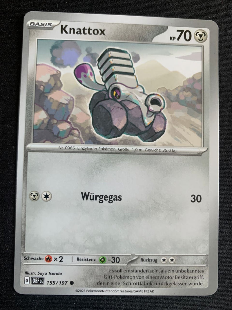 Knattox 155/197 – Obsidianflammen (Karmesin & Purpur) – Pokémon Karte Matt