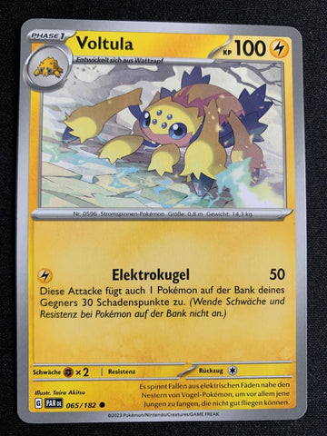 Voltula 65/182 – Paradoxrift (Karmesin & Purpur) – Pokémon Karte Matt