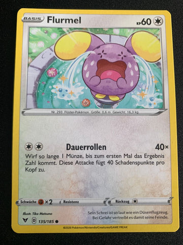 Flurmel 135/185 – Farbenschock (Schwert & Schild) – Pokémon Karte Matt