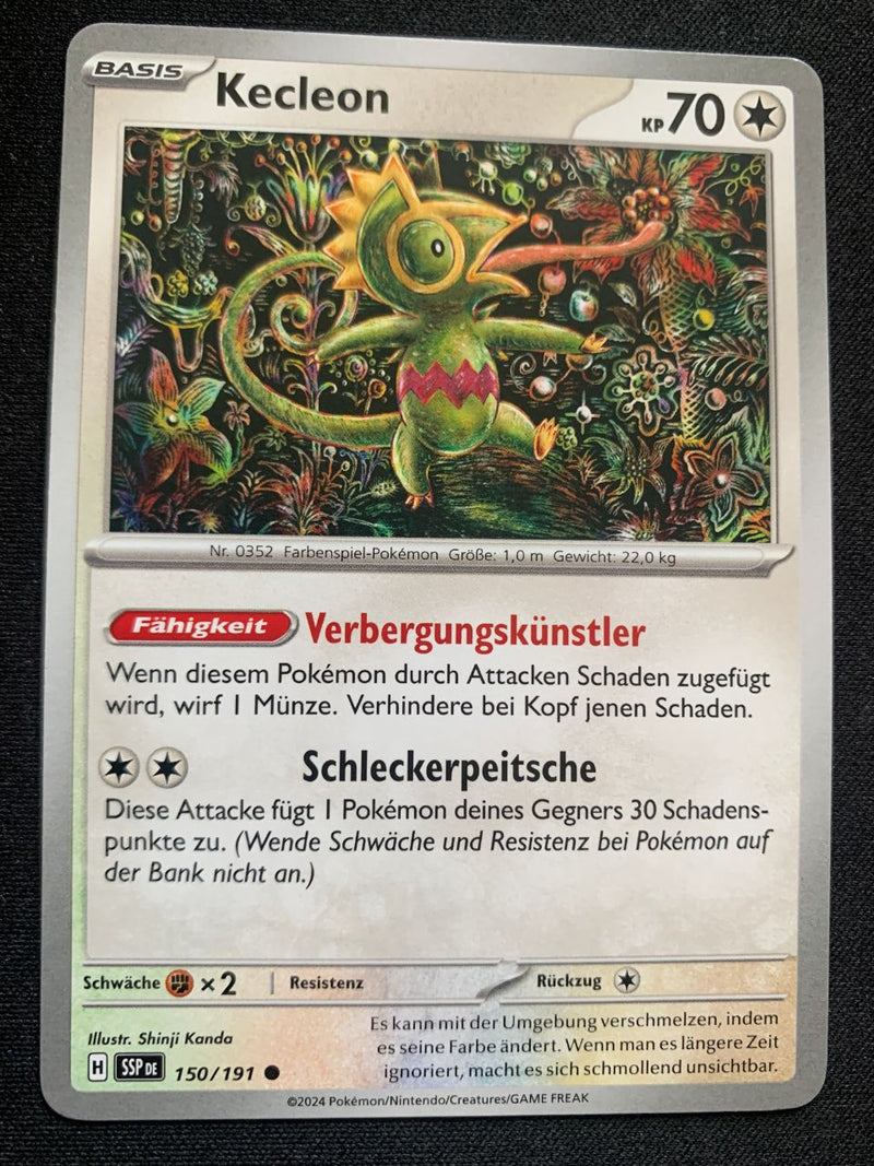 Kecleon 150/191 – Stürmische Funken (Karmesin & Purpur) – Pokémon Karte Matt