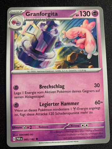 Granforgita 85/182 – Paradoxrift (Karmesin & Purpur) – Pokémon Karte Matt