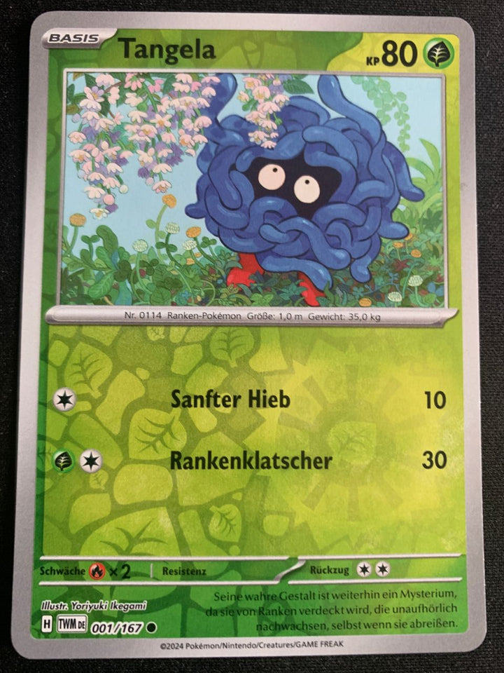 Tangela 1/167 – Maskerade im Zwielicht (Karmesin & Purpur) – Pokémon Karte Reverse Holo