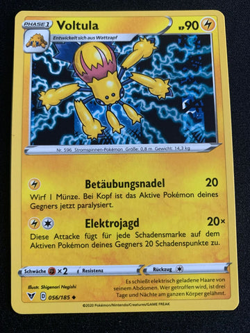 Voltula 56/185 – Farbenschock (Schwert & Schild) – Pokémon Karte Matt