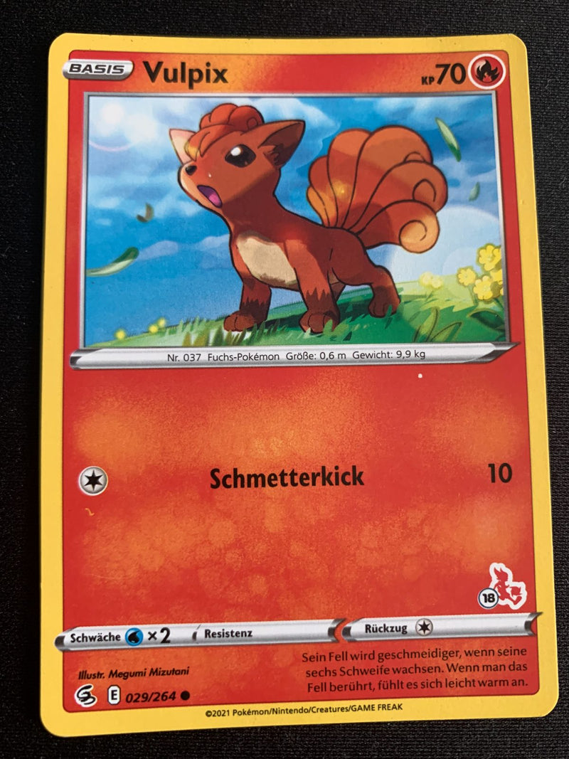 Vulpix 29/264 – Fusionsangriff (Schwert & Schild) – Pokémon Karte Matt