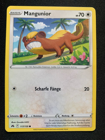 Mangunior 117/159 – Zenit der Könige (Schwert & Schild) – Pokémon Karte Matt