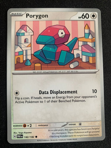 Porygon (Englisch) 142/182 – Paradoxrift (Karmesin & Purpur) – Pokémon Karte Matt