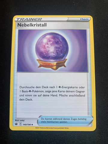 Nebelkristall 140/198 – Schaurige Herrschaft (Schwert & Schild) – Pokémon Karte Matt