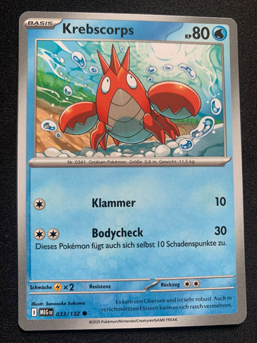 Krebscorps 33/132 – Mega-Entwicklung – Pokémon Karte Matt