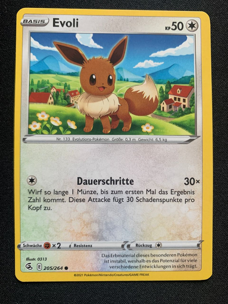 Evoli 205/264 – Fusionsangriff (Schwert & Schild) – Pokémon Karte Matt