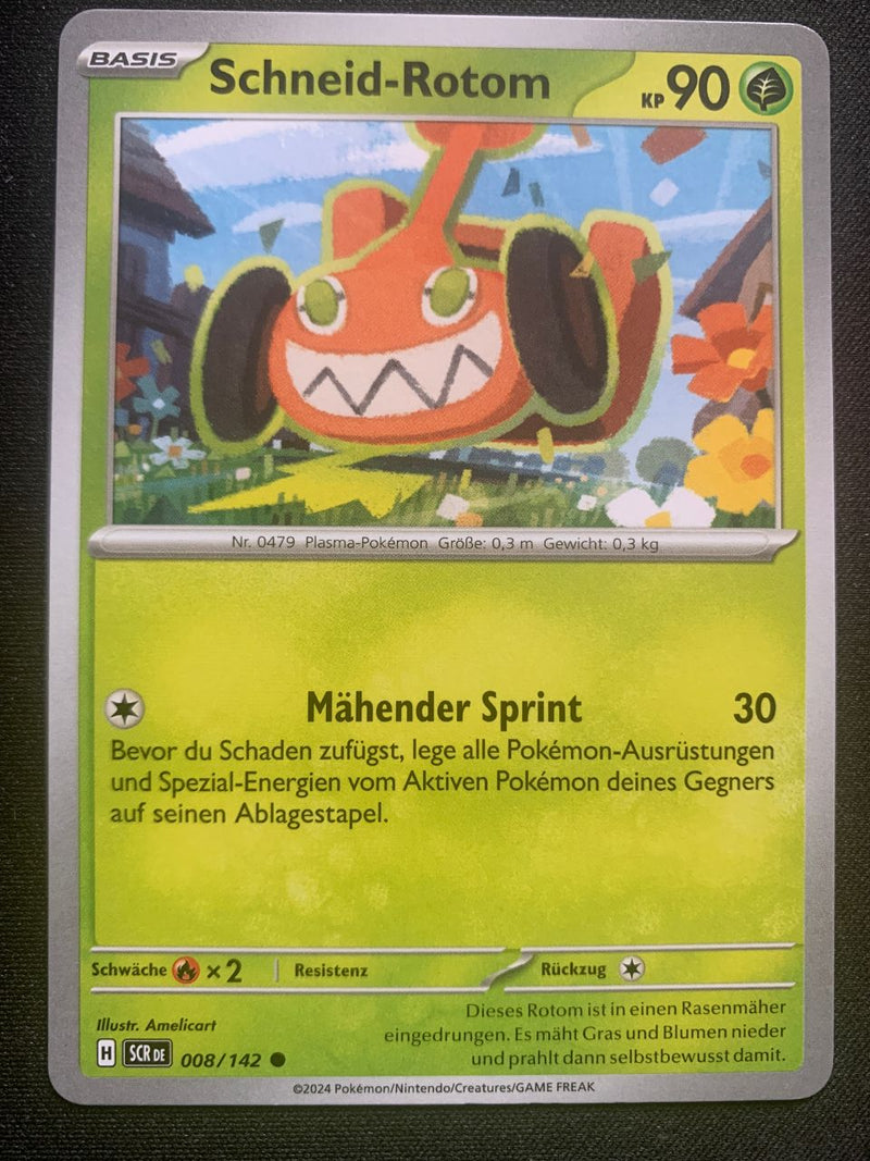 Schneid-Rotom 8/142 – Stellarkrone (Karmesin & Purpur) – Pokémon Karte Matt
