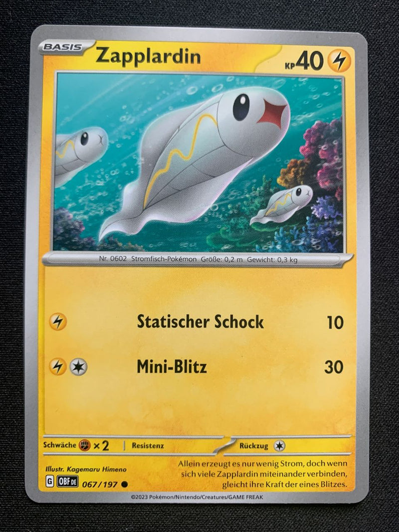 Zapplardin 67/197 – Obsidianflammen (Karmesin & Purpur) – Pokémon Karte Matt