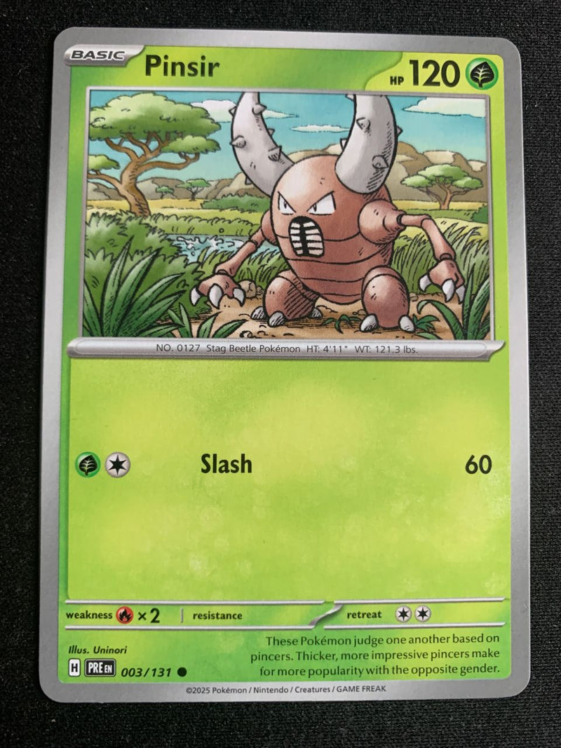 Pinsir (Englisch) 3/131 – Prismatische Entwicklungen (Karmesin & Purpur) – Pokémon Karte Matt