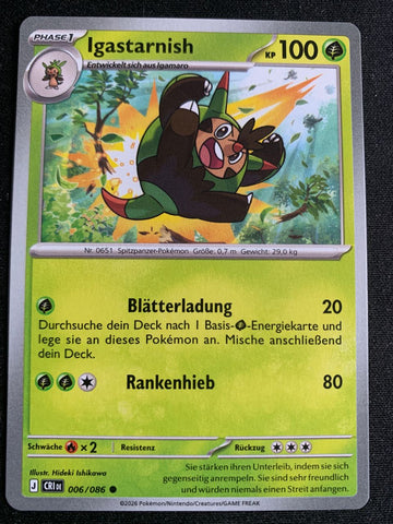 Igastarnish 6/86 – Wachsendes Chaos (Mega-Entwicklung) – Pokémon Karte Matt