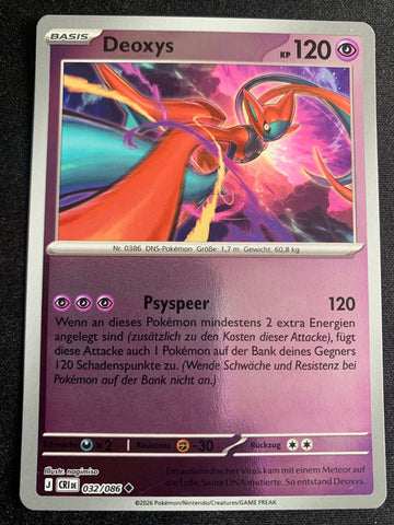 Deoxys 32/86 – Wachsendes Chaos (Mega-Entwicklung) – Pokémon Karte Reverse Holo