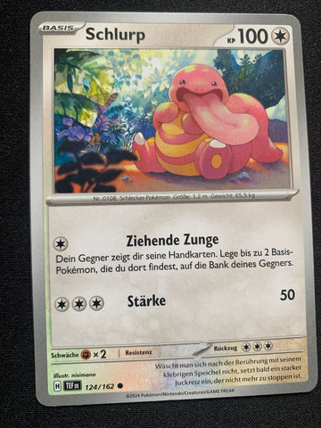 Schlurp 124/162 – Gewalten der Zeit (Karmesin & Purpur) – Pokémon Karte Matt