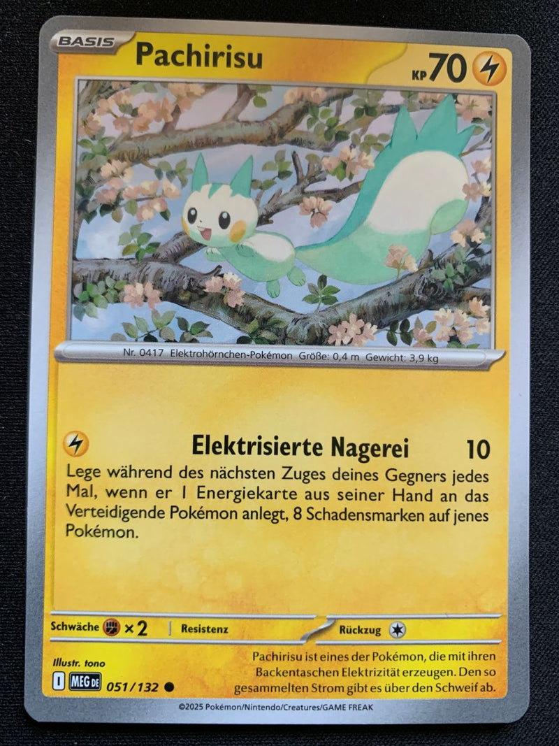 Pachirisu 51/132 – Mega-Entwicklung – Pokémon Karte Matt
