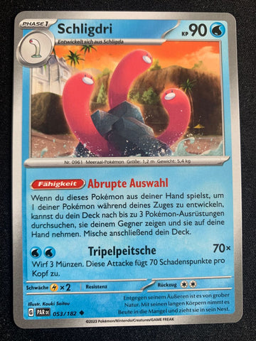Schligdri 53/182 – Paradoxrift (Karmesin & Purpur) – Pokémon Karte Matt