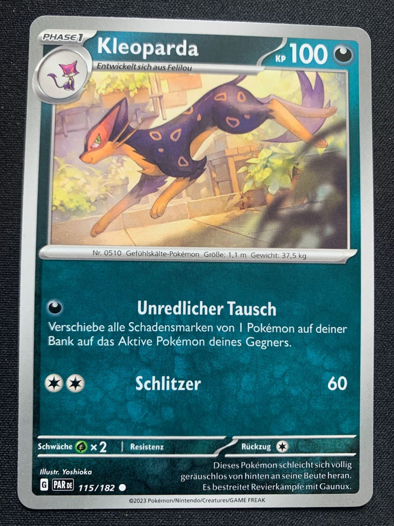 Kleoparda 115/182 – Paradoxrift (Karmesin & Purpur) – Pokémon Karte Matt