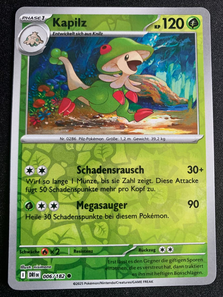 Kapilz 6/182 – Ewige Rivalen (Karmesin & Purpur) – Pokémon Karte Reverse Holo