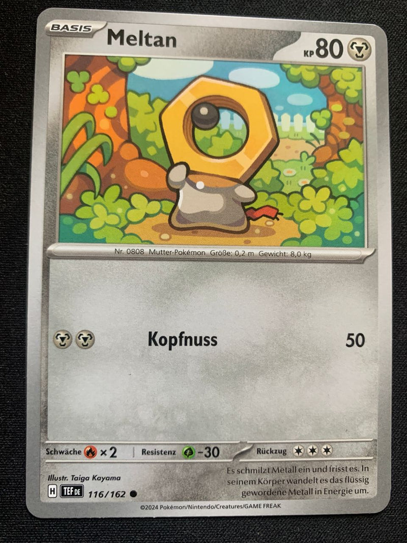 Meltan 116/162 – Gewalten der Zeit (Karmesin & Purpur) – Pokémon Karte Matt