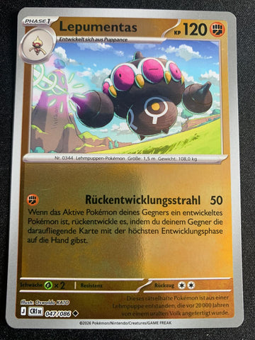 Lepumentas 47/86 – Wachsendes Chaos (Mega-Entwicklung) – Pokémon Karte Reverse Holo