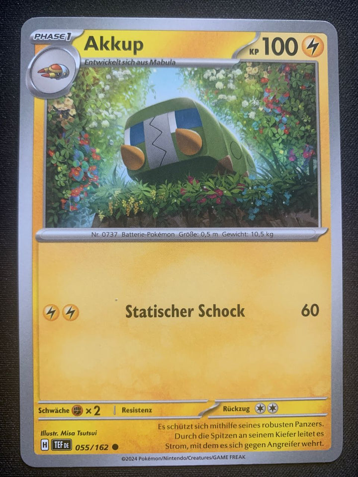 Akkup 55/162 – Gewalten der Zeit (Karmesin & Purpur) – Pokémon Karte Matt