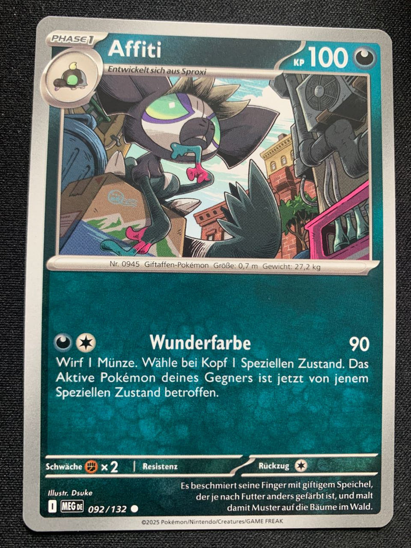 Affiti 92/132 – Mega-Entwicklung – Pokémon Karte Matt
