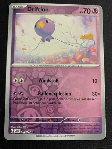 Driftlon 89/198 – Karmesin & Purpur – Pokémon Karte Reverse Holo