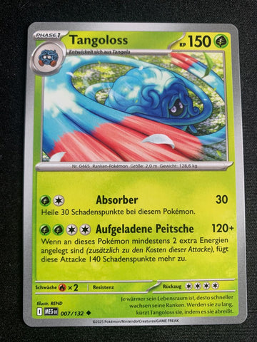 Tangoloss 7/132 – Mega-Entwicklung – Pokémon Karte Matt