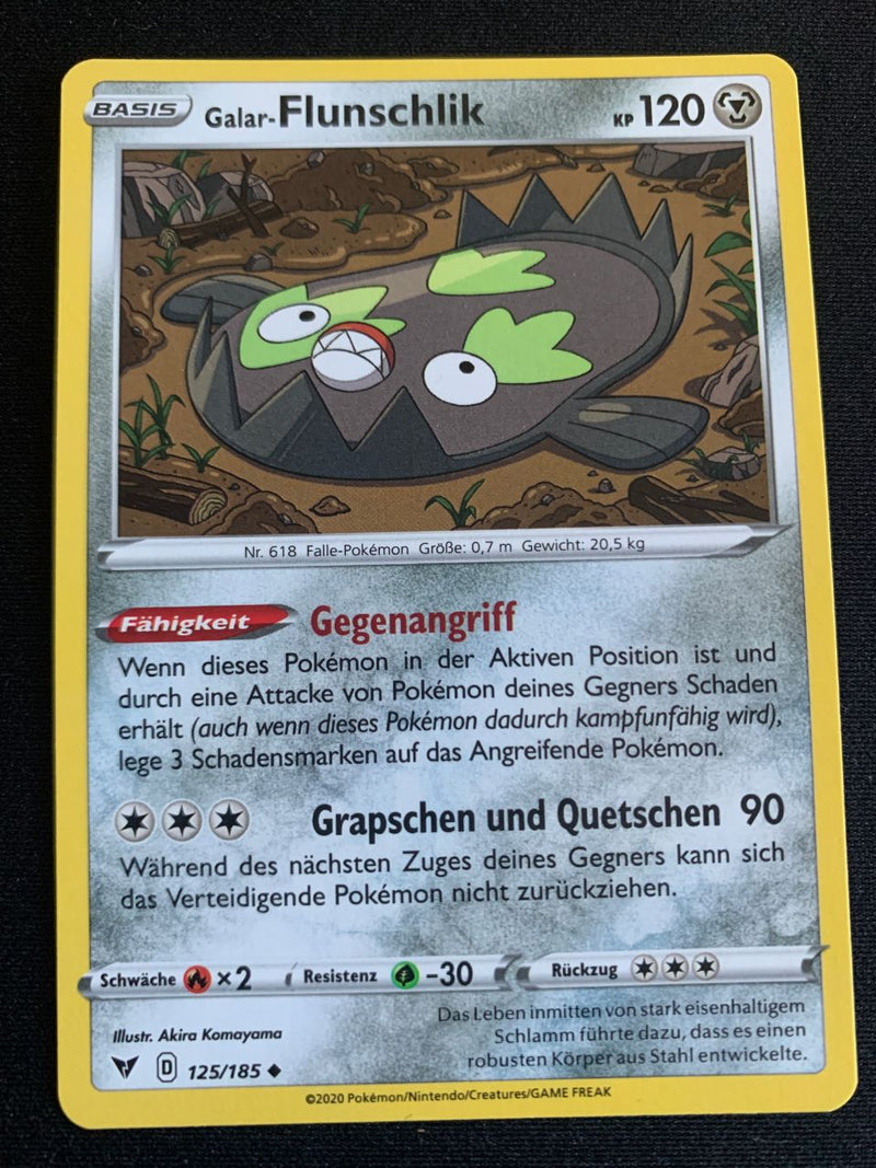Galar-Flunschlik 125/185 – Farbenschock (Schwert & Schild) – Pokémon Karte Matt