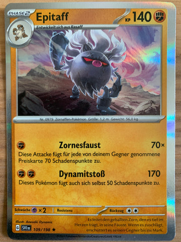 Epitaff 109/198 – Karmesin & Purpur – Pokémon Karte Holo