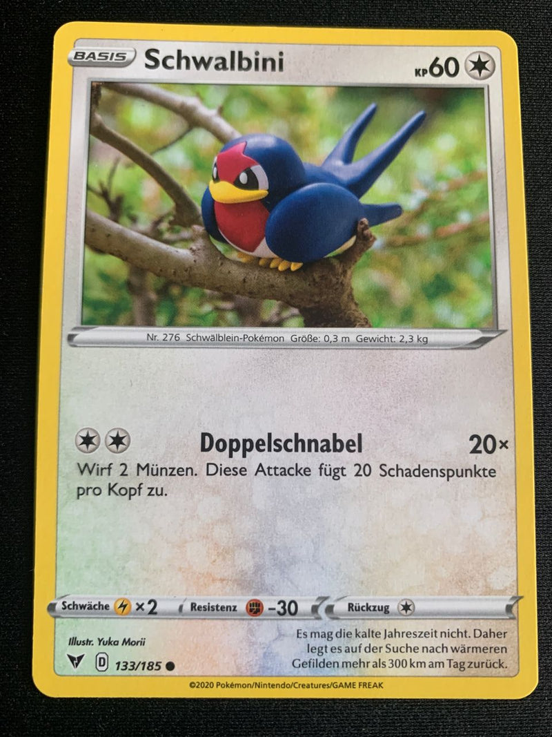Schwalbini 133/185 – Farbenschock (Schwert & Schild) – Pokémon Karte Matt
