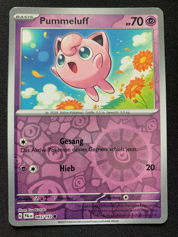 Pummeluff 83/193 – Entwicklungen in Paldea (Karmesin & Purpur) – Pokémon Karte Reverse Holo