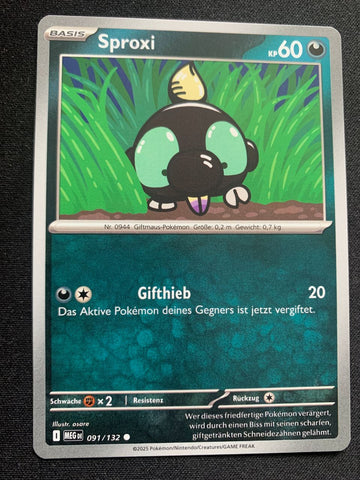 Sproxi 91/132 – Mega-Entwicklung – Pokémon Karte Matt