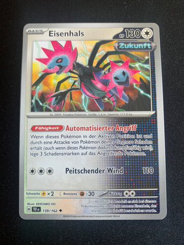 Eisenhals 139/162 – Gewalten der Zeit (Karmesin & Purpur) – Pokémon Karte Matt