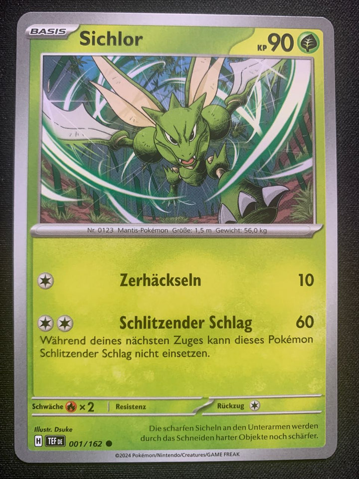 Sichlor 1/162 – Gewalten der Zeit (Karmesin & Purpur) – Pokémon Karte Matt