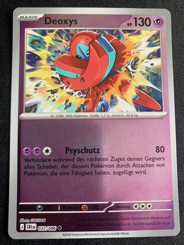Deoxys 33/86 – Wachsendes Chaos (Mega-Entwicklung) – Pokémon Karte Reverse Holo
