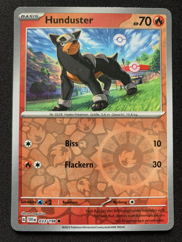 Hunduster 33/198 – Karmesin & Purpur – Pokémon Karte Reverse Holo