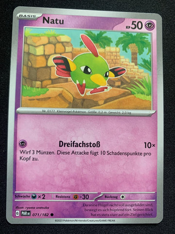 Natu 71/182 – Paradoxrift (Karmesin & Purpur) – Pokémon Karte Matt