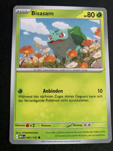 Bisasam 1/132 – Mega-Entwicklung – Pokémon Karte Matt