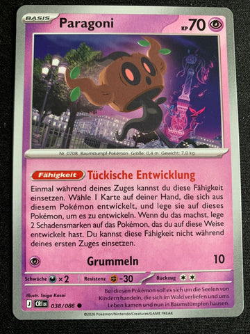 Paragoni 38/86 – Wachsendes Chaos (Mega-Entwicklung) – Pokémon Karte Matt