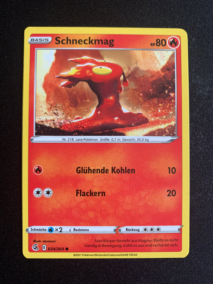 Schneckmag 34/264 – Fusionsangriff (Schwert & Schild) – Pokémon Karte Matt