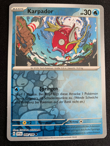 Karpador 44/198 – Karmesin & Purpur – Pokémon Karte Reverse Holo